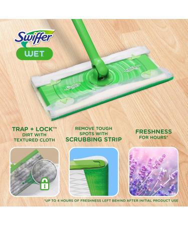 Swiffer Sweeper Wet Mopping Cloth Refills for Floor Mopping and Cleaning Multi-Surface Floor Cleaner with Febreze Freshness Lavender Scent 38 Count - Buy Online on GoSupps.com