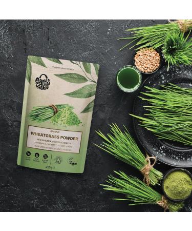 Organic Wheatgrass Powder 225g for Energy & Skin Health | Earths Basket - Buy Online on GoSupps.com