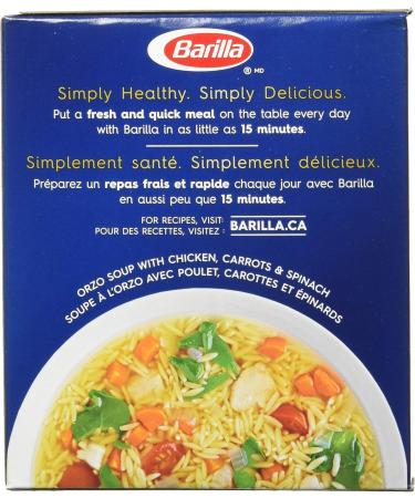 Barilla Orzo Soup Cuts Pasta | 340 Grams (Pack Of 16) | Rice Shaped Noodles for Soups Sauce and Salad | Non-GMO Pasta Made with Durum Wheat Semolina | Enriched with Iron and B Vitamins | Kosher Certified - Buy Online on GoSupps.com