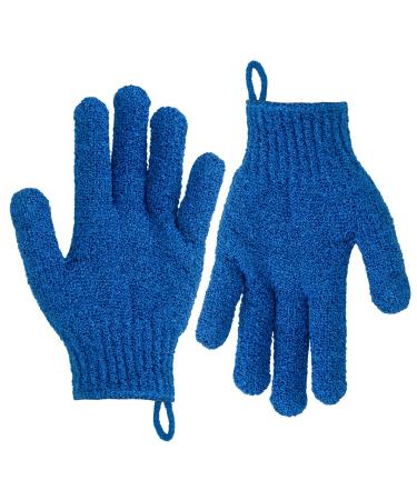 Exfoliating Bath Gloves for Shower Spa Massage and Body Scrubs Exfoliates Dead Skin Gloves with Hanging Loops (1 Pair of Gloves)