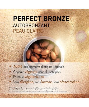 Oenobiol Perfect Bronze Self-Tanning Light Skin - Effective From the 1st Month Without Sun - Concentration of 5 Pigments 100% Plant Origin - Food Supplement 30 Capsules - 1 Month Program - Buy Online on GoSupps.com