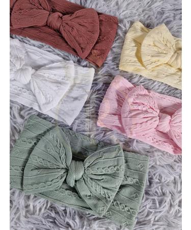 ROYAL ICON Baby Girl Headbands - Soft Comfort Bows for Little Princess (Pattern 2) PK5 - Buy Online on GoSupps.com