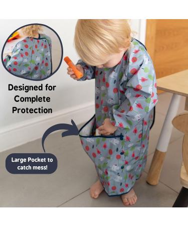 TIDY TOT Long Sleeve Bibs for Babies & Toddlers | Waterproof Full Body Bibs with Travel Bag | Perfect for Food & Paint Messes - Buy Online on GoSupps.com
