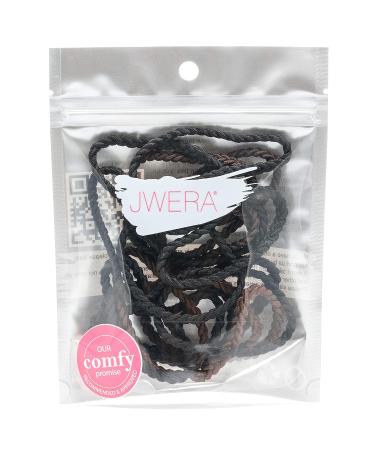 Braided Hair Ties 18 Pcs for Women & Men - Black and Brown - Buy Online on GoSupps.com