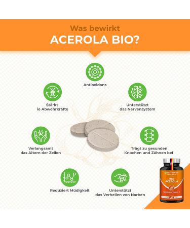 Buy Acerola Organic Loop Tablets - 1000mg Natural Vitamin C | Vegan Cherry Tablets for Immune Support & Energy | Pure Acerola Cherry Extract - Buy Online on GoSupps.com