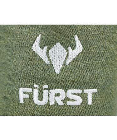 FURST Denim Chalk Bag with Zippered Pocket and Brush Loop - Light Green | Ideal for Rock Climbing, Bouldering, Gym, Crossfit, Lifting - Buy Online on GoSupps.com