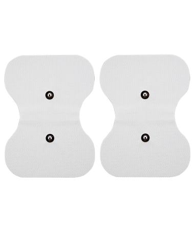 Syrtenty Snap TENS Unit Replacement Pads - Pack of 2 Reusabl Electrodes Patches for Electrotherapy & Therapy Stimulator Pad Set