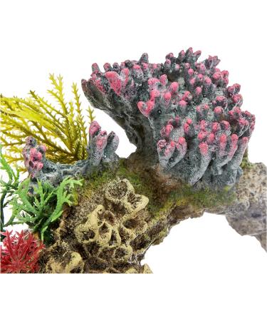 Nobby Aqua Ornaments CORAL with Plants - 15.5 x 9 x 10.5 cm | Perfect for Aquariums | International Shipping Available - Buy Online on GoSupps.com