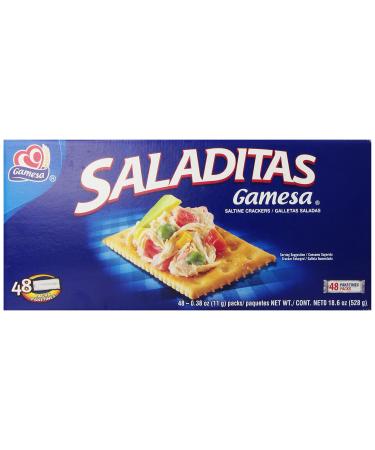 Gamesa Saladitas Crackers, 18.6 Ounce Regular 0.38 Ounce (Pack of 48)