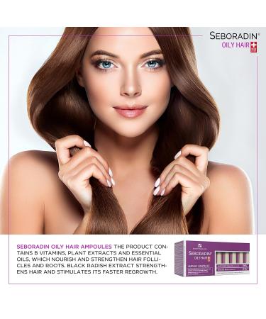 Seboradin Ampoules for Greasy Hair Hair Loss Dandruff & Psoriasis Treatment Scalp Care Serum for Men & Women (14x5.5ml) - Buy Online on GoSupps.com