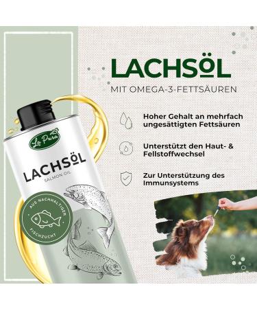 Lapura Salmon Oil for Dogs Cats & Horses - 100% Sustainable Omega 3 & 6 Fatty Acids | Cold-Pressed from Norway | 1L - Buy Online on GoSupps.com