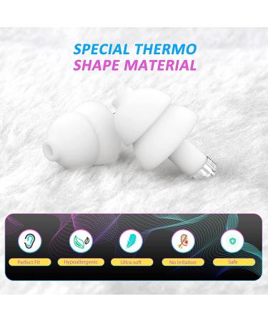 Edwinn Ear Plugs - 3 Pairs Invisible Noise Cancelling Ear Plugs for High Fidelity Hearing Protection - Ideal for Concerts, Raves, Motorcycles, Work - White - Buy Online on GoSupps.com