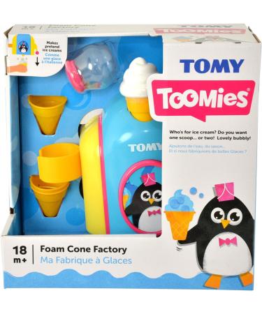 TOMY Toomies Foam Cone Factory Bath Toy | Ice Cream Bubble Maker for Kids | Water Play Toy for 18M, 2, 3, 4 Year Old Boys and Girls - Buy Online on GoSupps.com