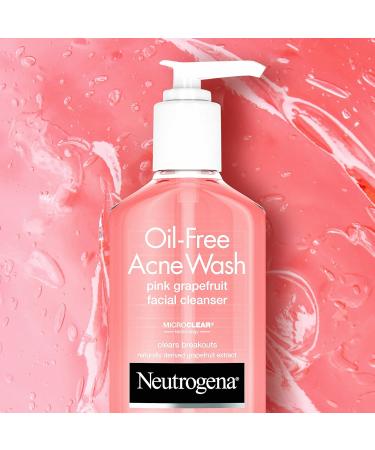 Neutrogena Oil-Free Pink Grapefruit Acne Wash - Pore Cleansing Facial Cleanser with 2% Salicylic Acid & Vitamin C | 6 fl. oz - International Shipping Available - Buy Online on GoSupps.com
