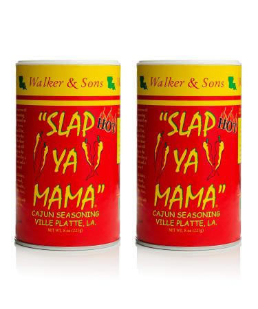 Slap Ya Mama Louisiana Style Cajun Seasoning, Hot Blend, MSG Free and Kosher, Pack of 2