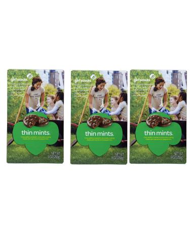 Girl Scout Thin Mints Cookies (3 Boxes) Thin Mints 9 Ounce (Pack of 3)