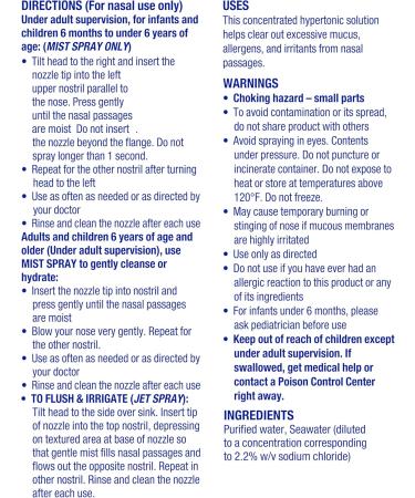 Afrin Saline Burst Extra Strength Daily Nasal Mist, Nose Spray for Everyday Congestion Relief, Hypertonic Seawater Saline Nasal Spray with Dual Nozzle, Drug Free Sinus Rinse, 5 oz - Buy Online on GoSupps.com