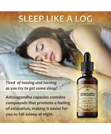 Ashwagandha Supplements Organic Withania Somnifera Root Extract Liquid Drops Natural Stress Relief Mood Booster Sleep Aid & Calming Support Non-GMO Vegan Formula 4 fl oz - Buy Online on GoSupps.com
