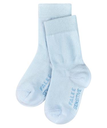 FALKE Unisex Baby Cotton Soft-Top Socks With Gentle Grip On Leg With Elasticated ZOne In Ankle Area For A Better Fit Blue Pink More Colours 1 Pair Sensitive 0-3 Months Blau (Powderblue )