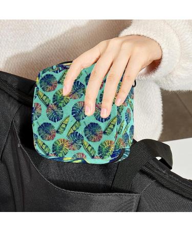 Buy Tropical Palm Flower Pattern Menstrual Bag - Stylish & Portable Storage for Girls & Women - Buy Online on GoSupps.com