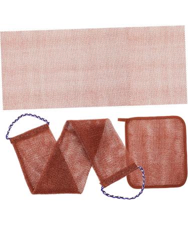 FOMIYES 3 Sets Bath Towel Bath Washing Towels African Wash Cloth Exfoliating Towels Back Cleaner Nylon Brown 1 count (Pack of 1) Brownx3pcs - Buy Online on GoSupps.com