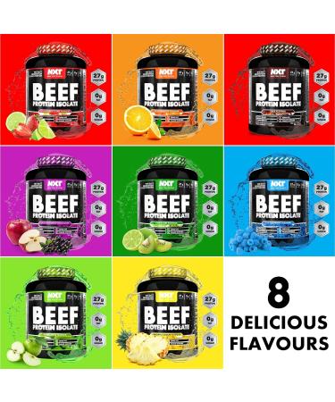 NXT Nutrition Beef Protein Isolate Powder - High Natural Amino Acids - Paleo Keto Friendly - Dairy & Gluten Free | Blue Raspberry 1.8kg - Buy Online on GoSupps.com