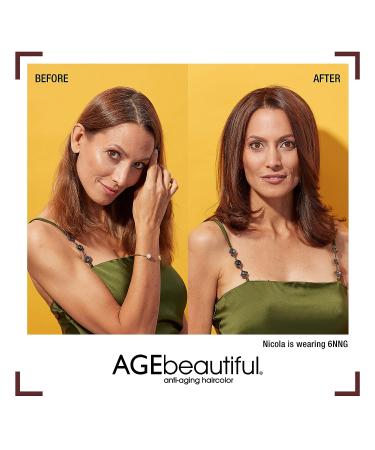 AGEbeautiful 4G Dark Golden Brown Hair Color Dye | Professional Salon Grade, Anti-Aging Formula with 100% Gray Coverage - Buy Online on GoSupps.com