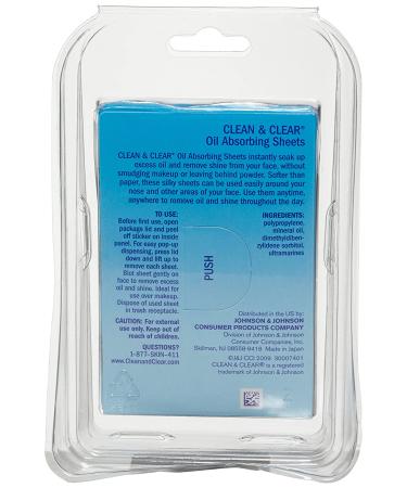 Clean & Clear Oil Absorbing Sheets - 50 Count Single Pack - Buy Online on GoSupps.com