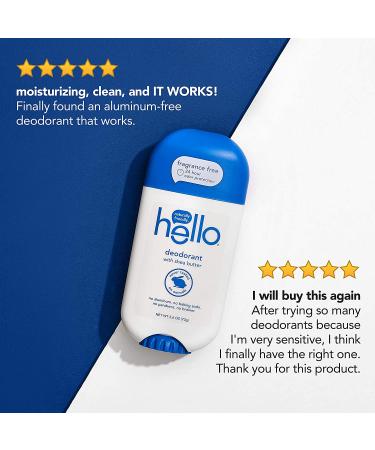 Shea Butter Fragrance-Free Deodorant for Women and Men - 2.6 oz (Pack of 3) | Unscented, Aluminum-Free, Baking Soda-Free, Parabens-Free - 24-Hour Protection - Buy Online on GoSupps.com