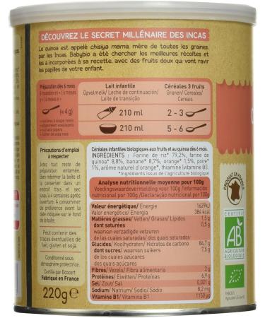 Babybio - C r ales 3 fruits avec Quinoa Bio 220 g - 6+ Mois - BIO - Buy Online on GoSupps.com