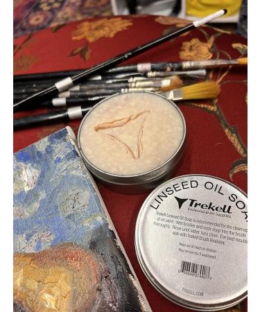 Trekell 4oz Linseed Oil Paint Brush Cleaner - Solvent-Free Artist Brush Soap for Oil Paints - Buy Online on GoSupps.com