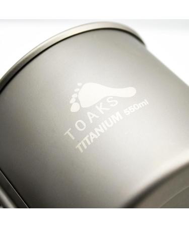 TOAKS LIGHT Titanium 550ml Pot - Ultralight Version | Durable Camping Cookware - Buy Online on GoSupps.com