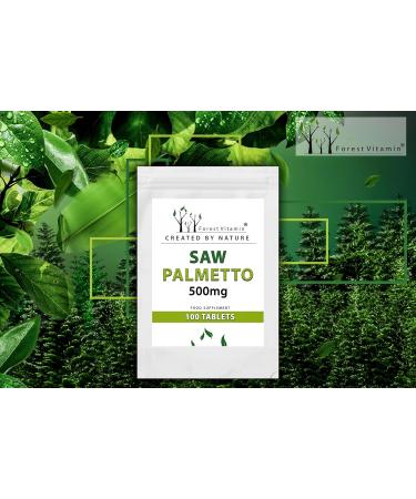 Buy Forest Vitamin Saw Palmetto 500mg - 100 Tablets - Serenoa Repens Extract for Health & Beauty - International Shipping - Buy Online on GoSupps.com