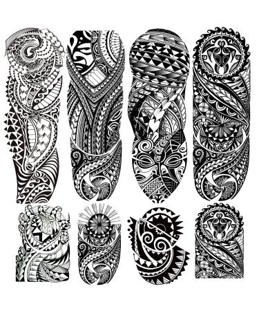 Totem Temporary Tattoo Stickers  4-Sheet Large Full Arm Tribal Totem Sleeve Tattoos and 4-Sheet Fake Half Arm Maori Tattoos for Men Women Makeup - Buy Online on GoSupps.com