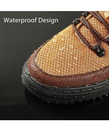 OrthoComfoot Men's Hiking Boots | Arch Support, Water Resistant, Plantar Fasciitis | Outdoor Walking Shoes 9 W2 - Brown - Buy Online on GoSupps.com