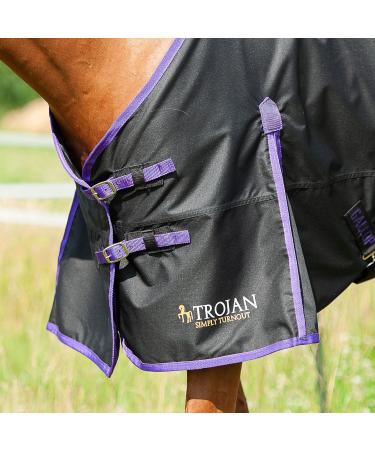 Turnout Rug 0g Lightweight GALLOP Trojan Dual Rug & Neck Set 600Denier (6'6" Black/Purple bindings) 6'6" Black/Purple bindings - Buy Online on GoSupps.com