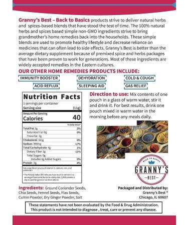 Spice & Herbs Blend for Constipation & Indigestion | 14 Pack - Natural Home Remedy | International Shipping Available - Buy Online on GoSupps.com