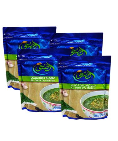 Egyptian Al Doha Dried Molokhia Molocheya Mulukhiyah Mallow Soup (4 Packs / 400 gm)