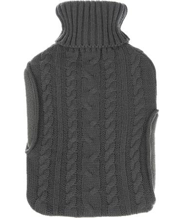 FiNeWaY 2L Hot Water Bottle Body Warmer with Pocket - Knitted Grey | Pain Relief for Back, Neck, Shoulder, Leg Arthritis | Aches, Cramp - Buy Online on GoSupps.com