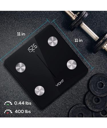 Vont Smart Scale - Wireless Body Fat & Weight BMI Digital Bathroom Scale - Bluetooth, LCD Display - 13 Measurements - 400 lbs Capacity (Black) - Buy Online on GoSupps.com