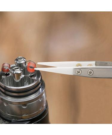 Precision Ceramic Tweezers - Non-Conductive, Anti-Static & Highly Heat Resistant - 1 Pack Silver - Buy Online on GoSupps.com