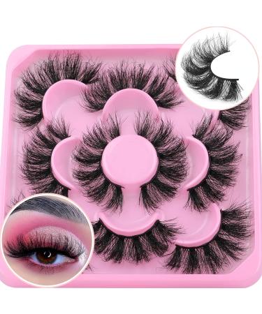 Dramatic 20mm Fluffy Mink Lashes - 5 Pairs Pack | Long & Thick Wispy Faux Mink False Eyelashes - 22A - Buy Online on GoSupps.com