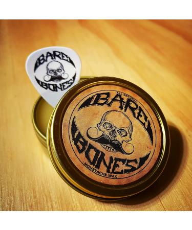 Mustache Wax for Men - Medium Hold Grooming - 1oz Bare Bones Tin by Death Grip - Buy Online on GoSupps.com