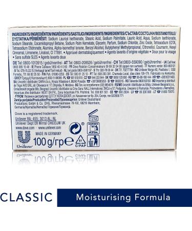 3 x Dove Beauty Cream Bar | Classic Original Soap for Shower & Bath Cleansing | Normal & Sensitive Skin | Triple Multipack 90g - Buy Online on GoSupps.com