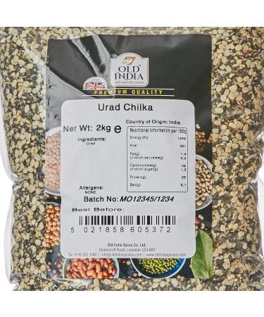 Old India Urad Chilka 2kg - Premium Quality Black Gram Skinless Beans - Buy Online on GoSupps.com