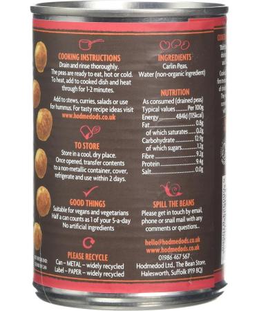 Hodmedods Carlin Peas 400g - Ready-to-Eat in Water - Buy Online on GoSupps.com