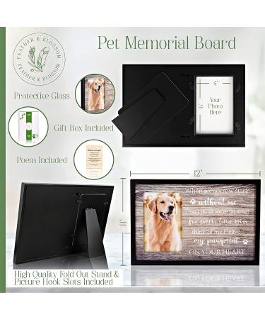 FEATHER & BLOSSOM Dog Memorial Picture Frame - Pet Remembrance Gift - Buy Online on GoSupps.com