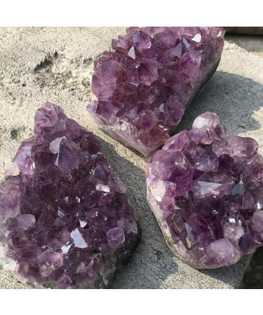 Natural Crystal Rough Natural Crystals and Stones Natural Raw Amethyst Quartz Purple Crystal Cluster Stones Specimen for Decoration QINTINYIN (Size : 220-250g) - Buy Online on GoSupps.com