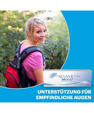 Buy ACUVUE MOIST 1-Day Lenses for Sensitive Eyes | Daily -5.5 DPT BC 8.5 UV Protection | 30 Lenses - Buy Online on GoSupps.com