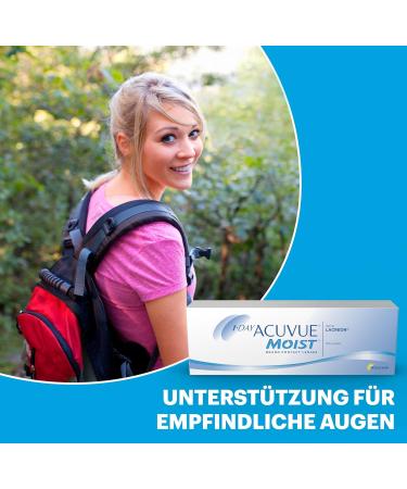 Buy ACUVUE MOIST 1-Day Daily Contact Lenses for Sensitive Eyes - 30 Lenses with 1.25 DPT BC 8.5 & UV Protection - Comfortable & Ideal for Allergy Sufferers - Buy Online on GoSupps.com